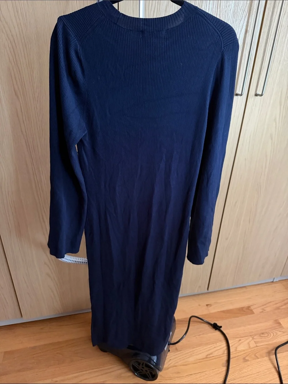 J. Crew Navy Long Sleeve Ribbed Knit Dress